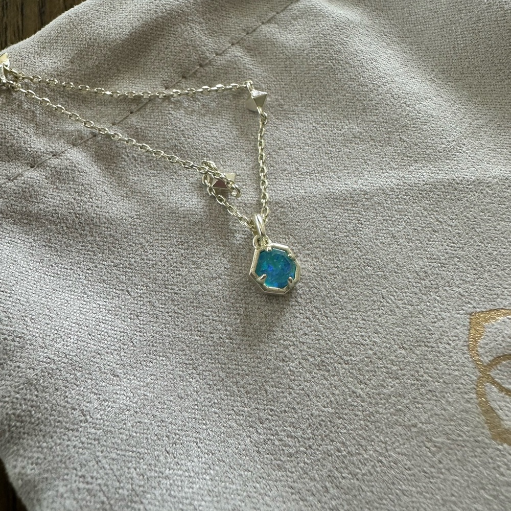 Kendra Scott Blue Opal Necklace - Picture 4 of 5